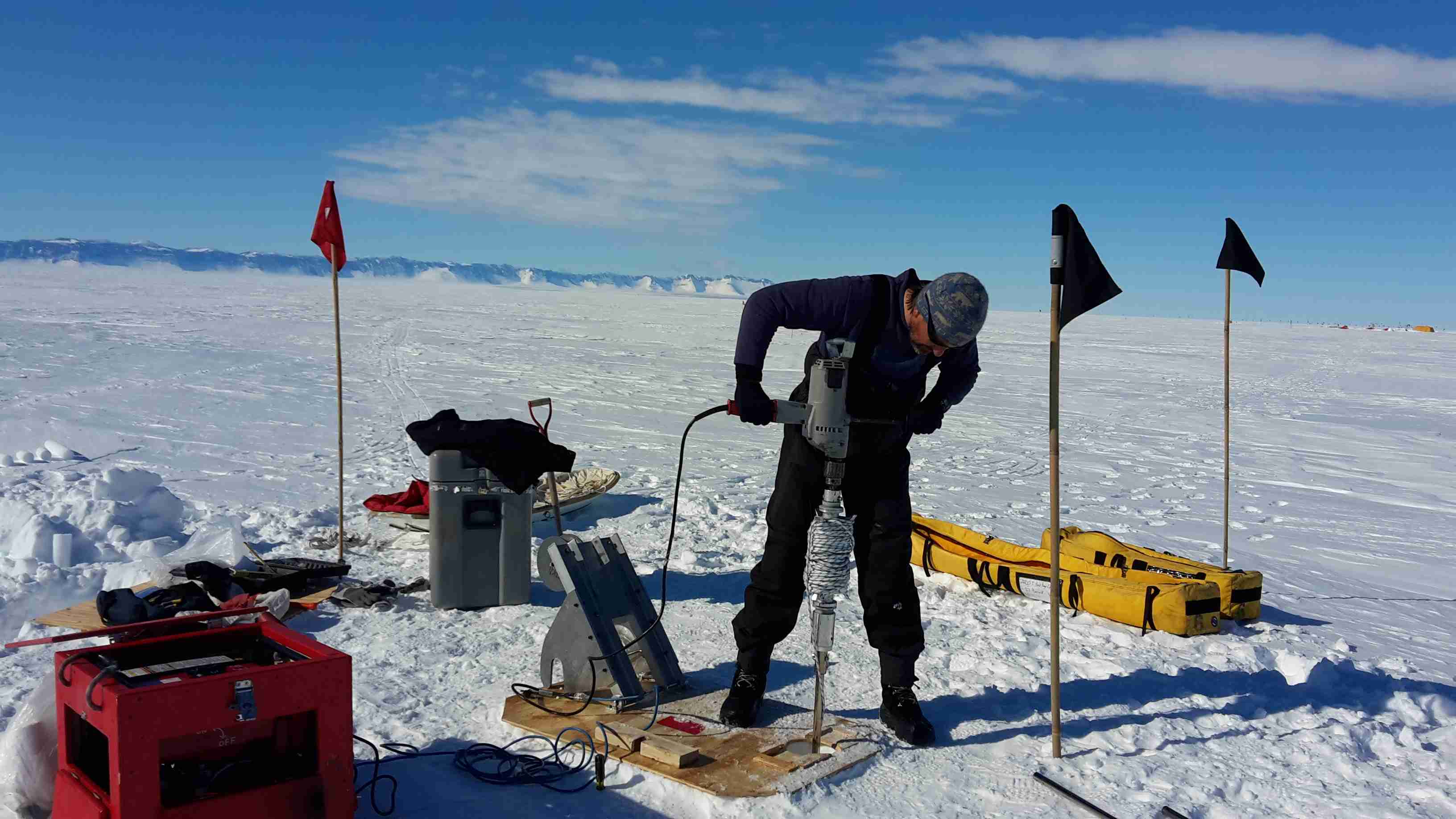 Hans drilling holes