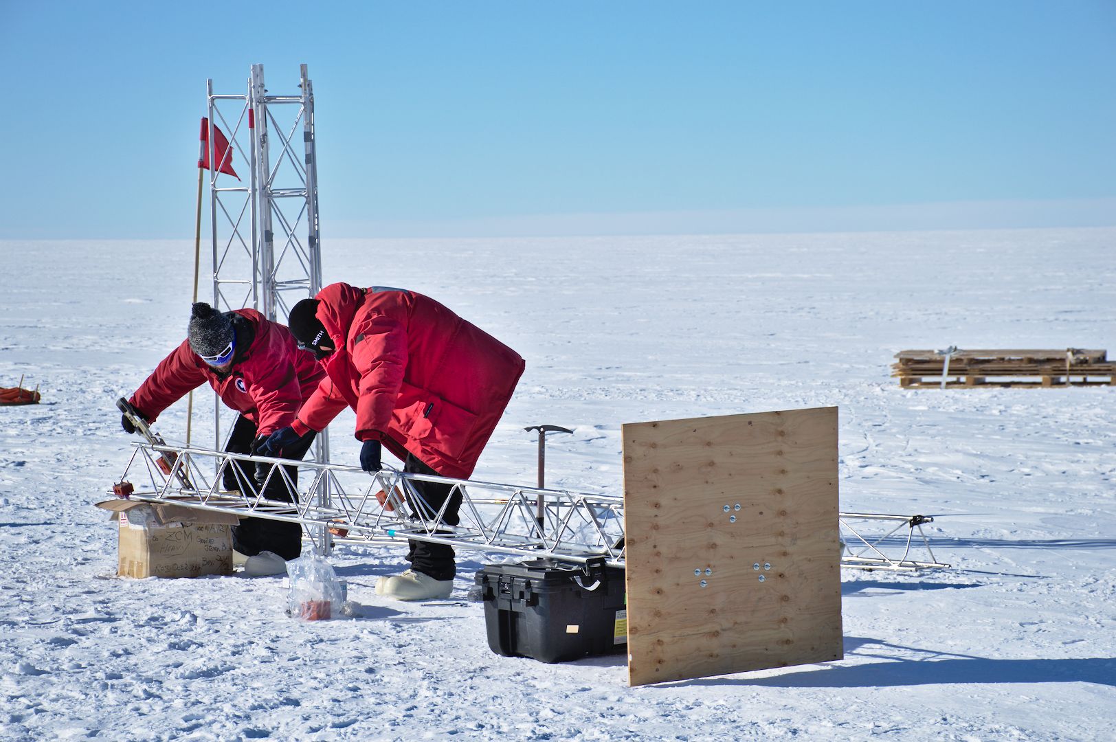 Team installing towers